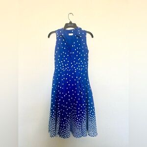 Madison Jules Blue Polka Dot Dress